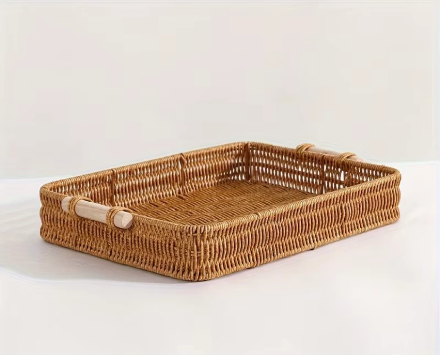 Woven Rectangular Basket with Handles - photo 4