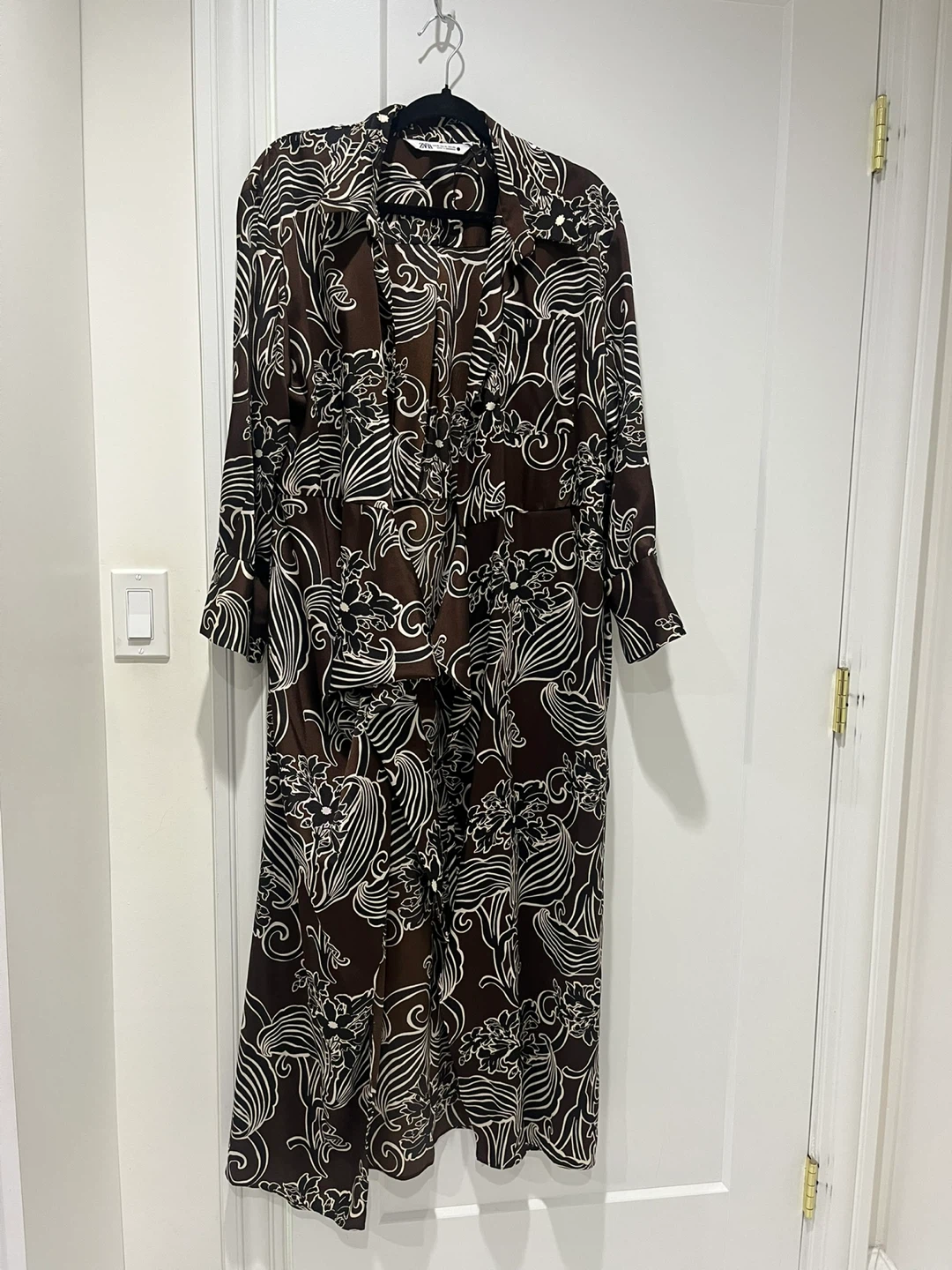 Zara Long Sleeve Printed Maxi Dress - photo 3