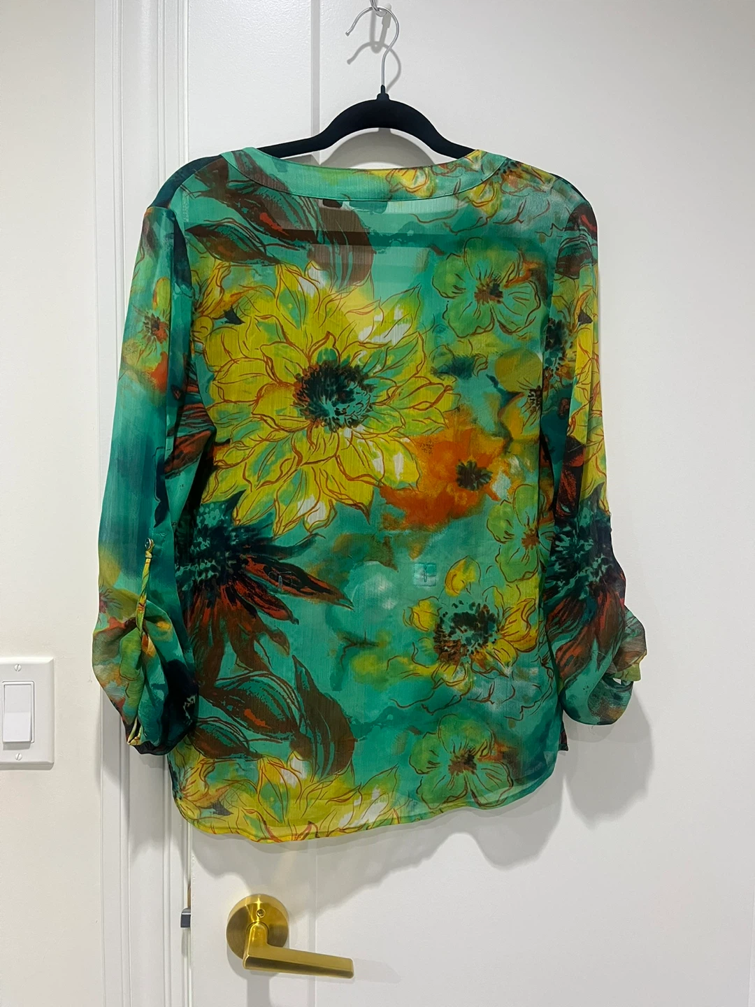 Talbots Women's Sheer Floral Blouse - photo 2