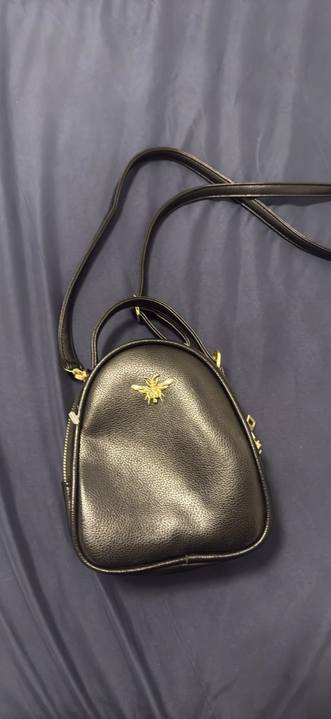 Black Bee Emblem Mini Handbag - photo 4