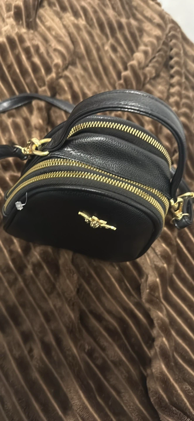 Black Bee Emblem Mini Handbag - photo 2