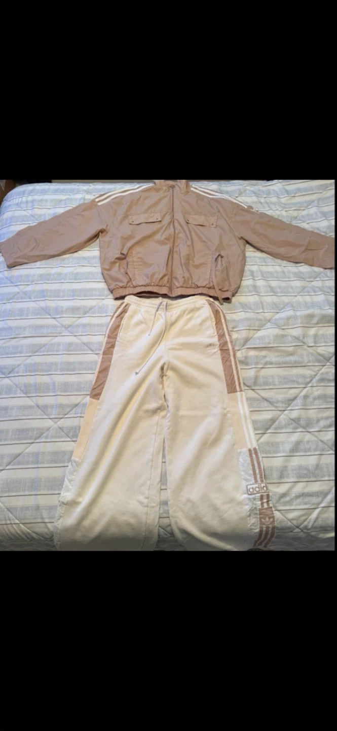 Adidas Tracksuit Set - Jacket and Wide Leg Pants
