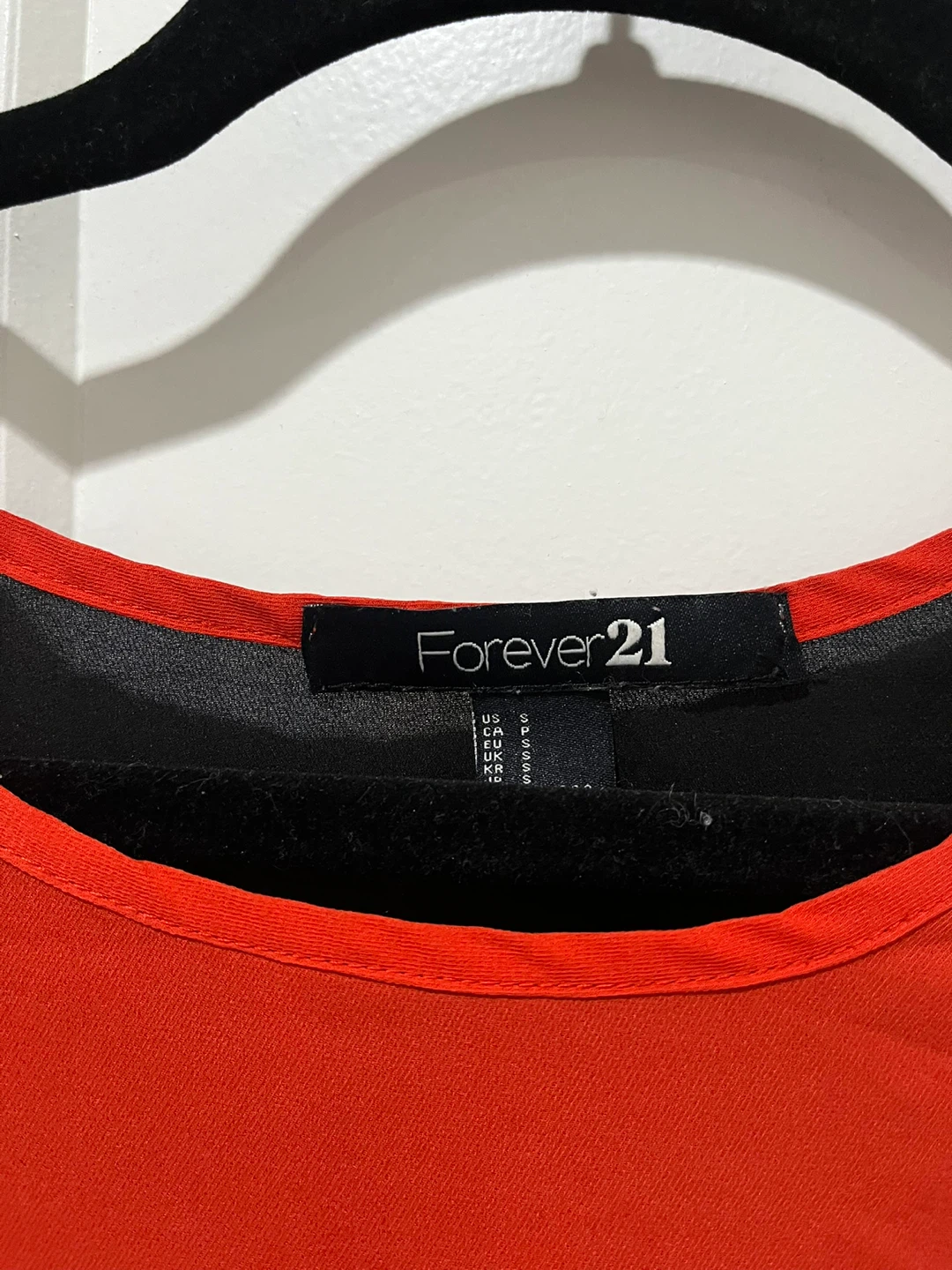 Forever 21 Red & Black Long Sleeve Blouse Size S - photo 4
