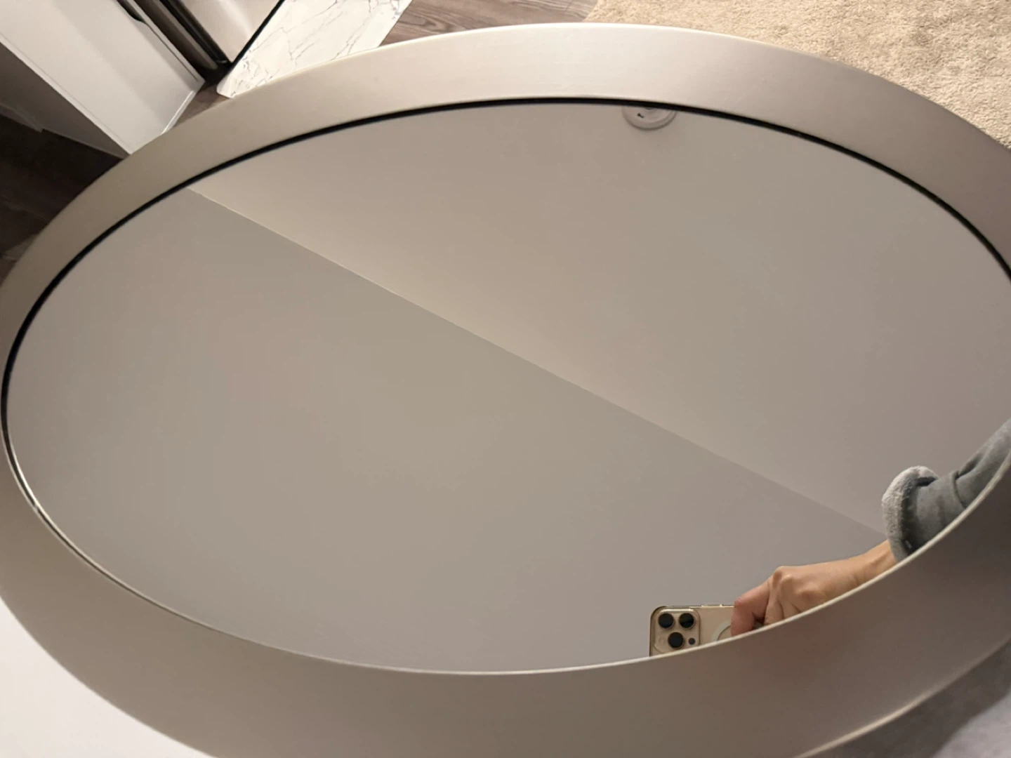 Oval Mirror with Brushed Nickel Frame - photo 3