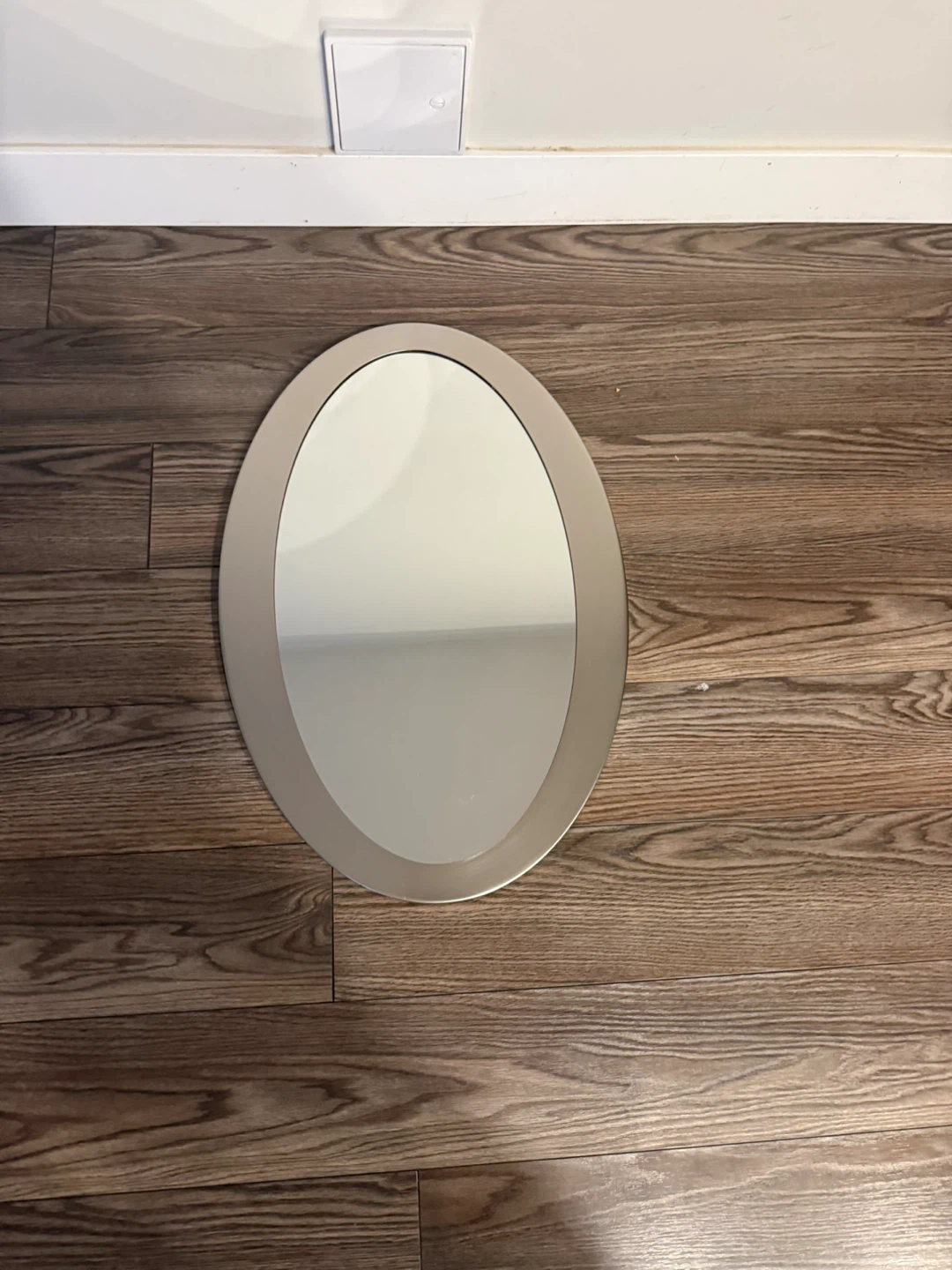 Oval Mirror with Brushed Nickel Frame - photo 5