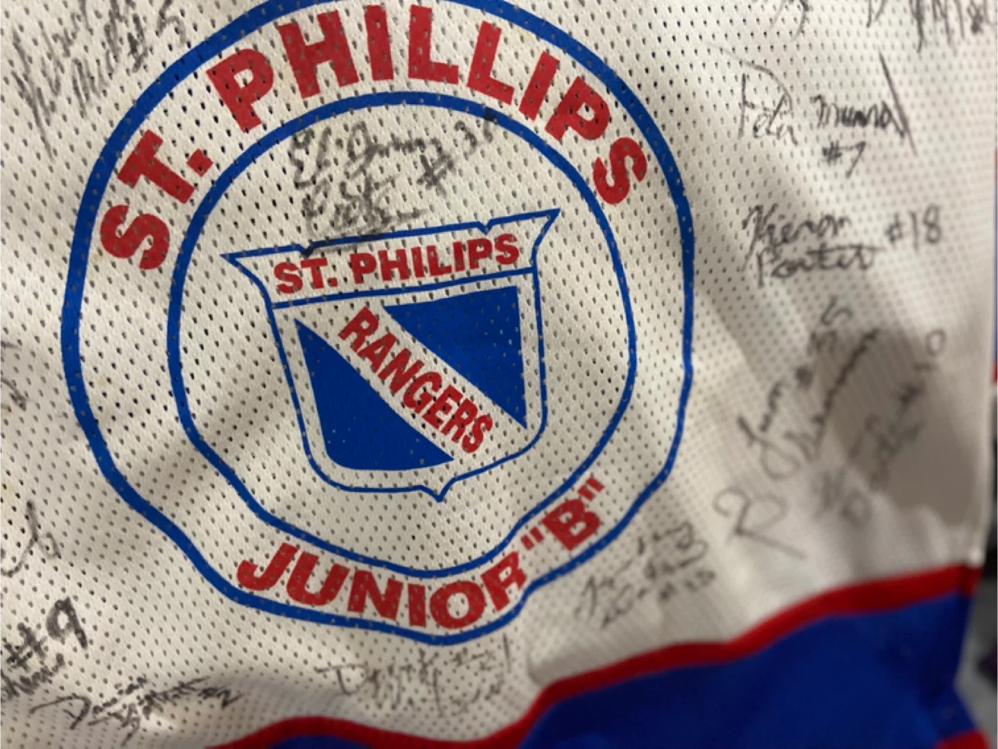 St. Phillips Rangers Junior 'B' Autographed Hockey Jersey