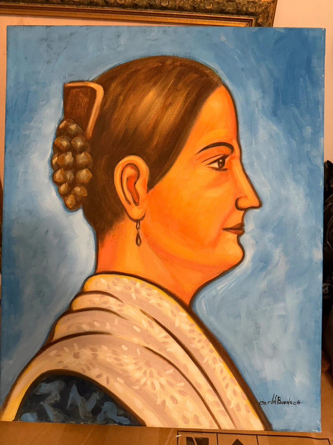 Oil Painting Portrait of a Woman by Carlos Bueno