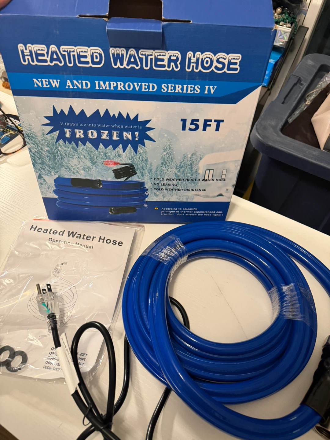 15 FT Cold Weather Heated Water Hose