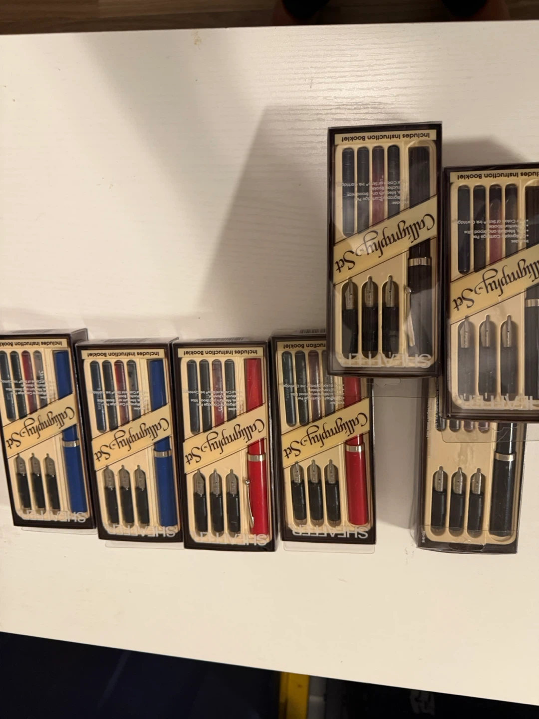 Lot of 6 Sheaffer Calligraphy Pen Set