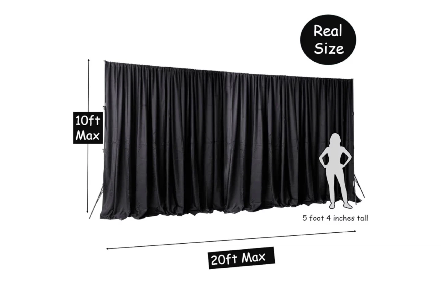 10x20 ft Medium Duty Back Drop Adjustable Stand - photo 4