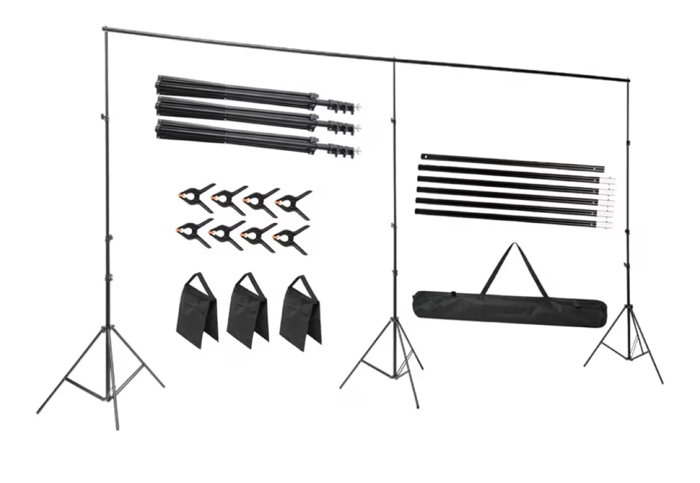 10x20 ft Medium Duty Back Drop Adjustable Stand