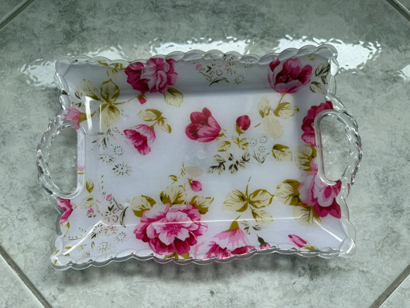 Decorative Serving Tray with Floral Design - photo 5