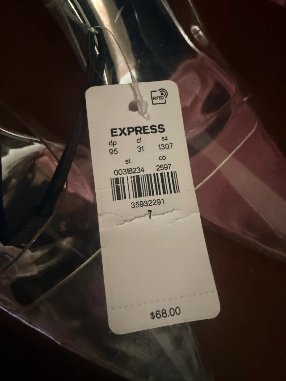 Express Clear Silver Heel Pumps Size 7 - photo 3