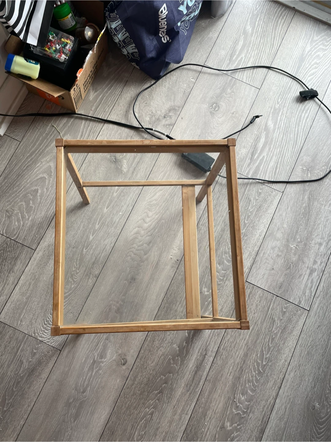 Wooden Glass Side Table - photo 4