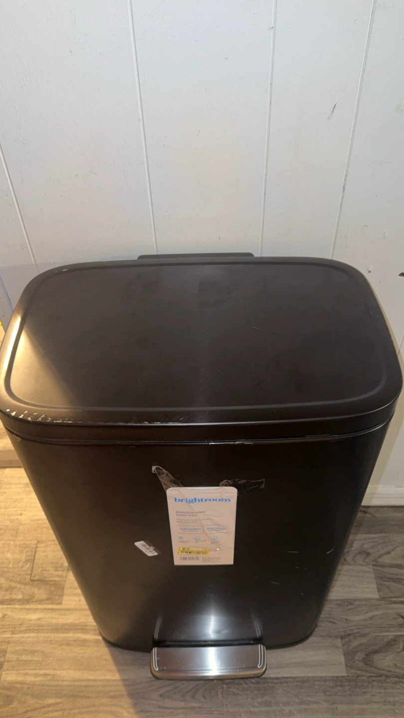 Brightroom Stainless Steel Step Trash Can - Black - photo 2