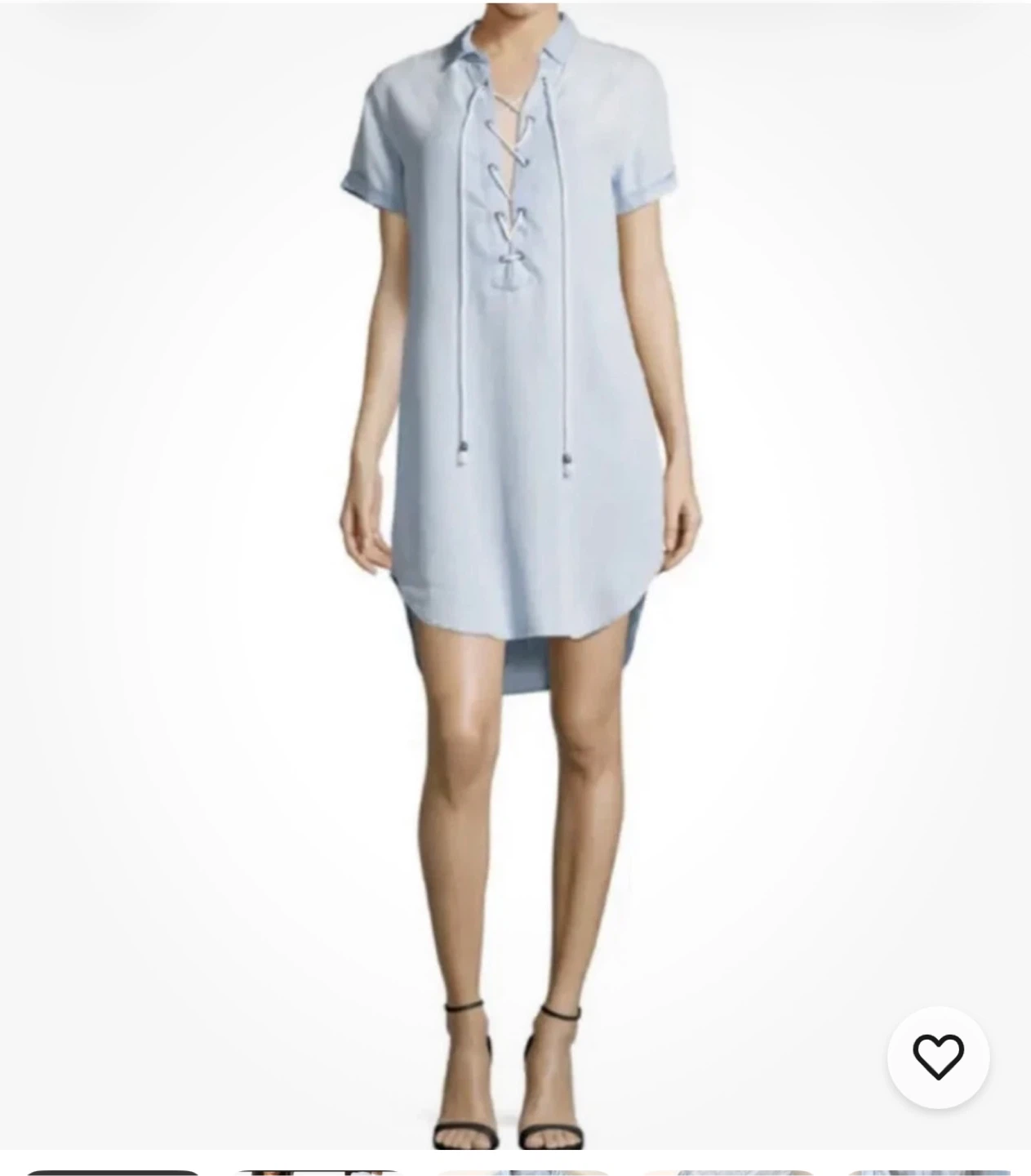 Rails Light Blue Lace-Up Tunic - Size S