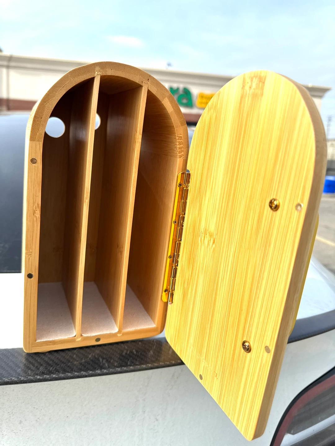 Bamboo Cell Phones Box with Lid