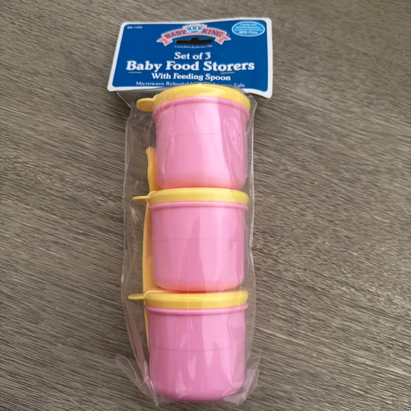 Baby King Set of 3 Baby Food Storers with Feeding Spoon