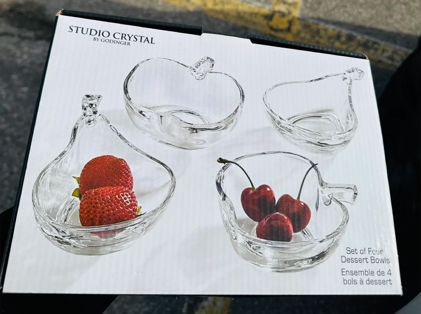 Studio Crystal by Godinger Set of 4 Dessert Bowls