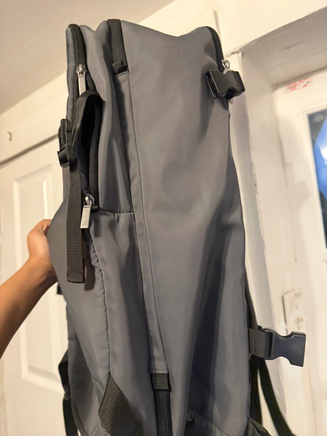 Gray Backpack with Padded Straps - photo 3