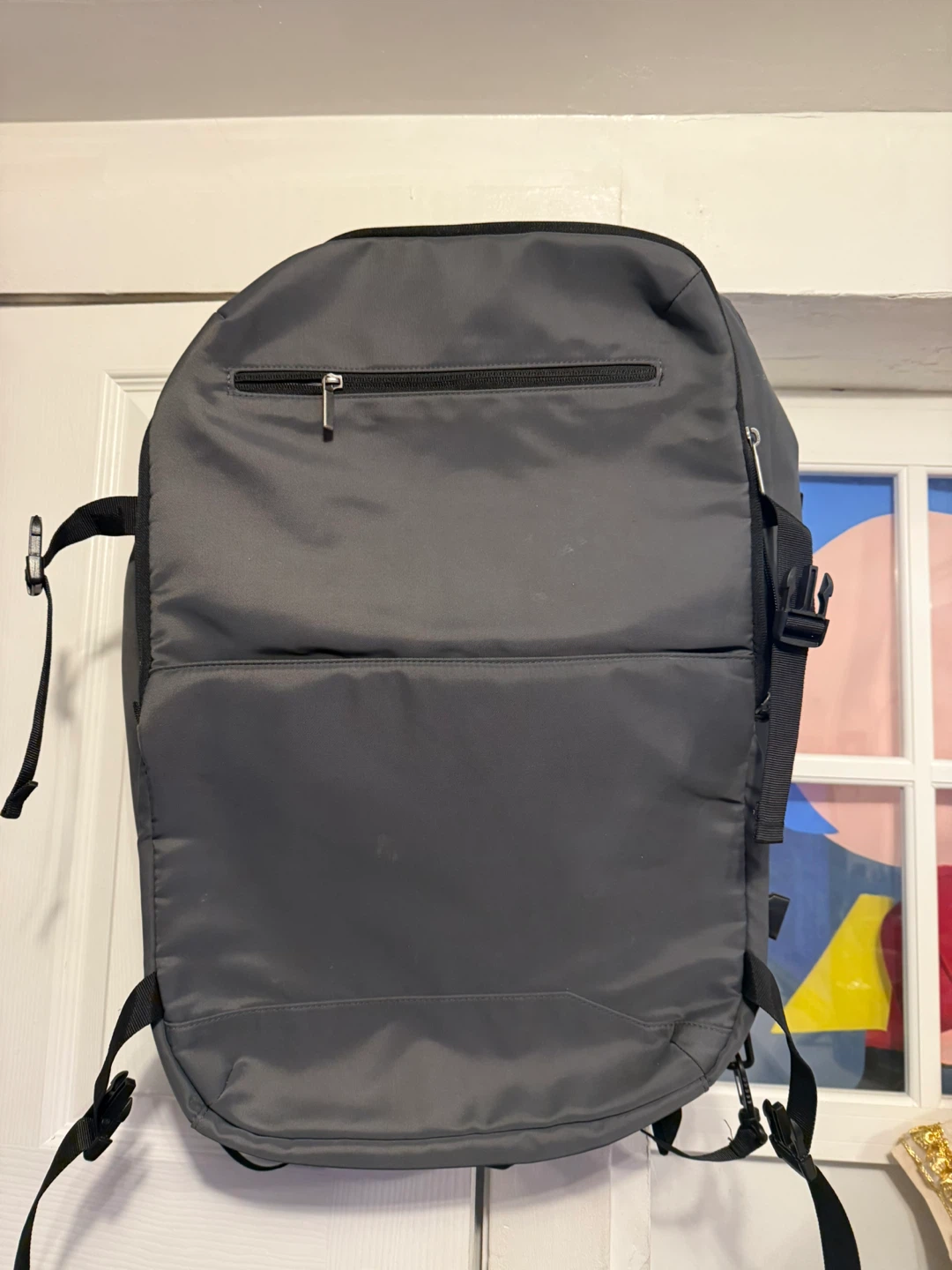 Gray Backpack with Padded Straps