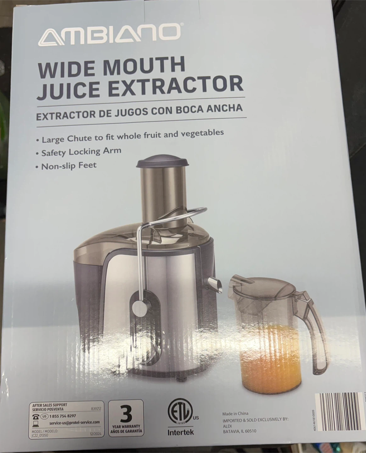 Ambiano Wide Mouth Juice Extractor