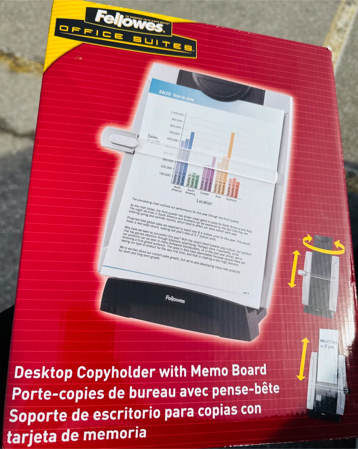 Fellowes Desktop Copyholder with Memo Board
