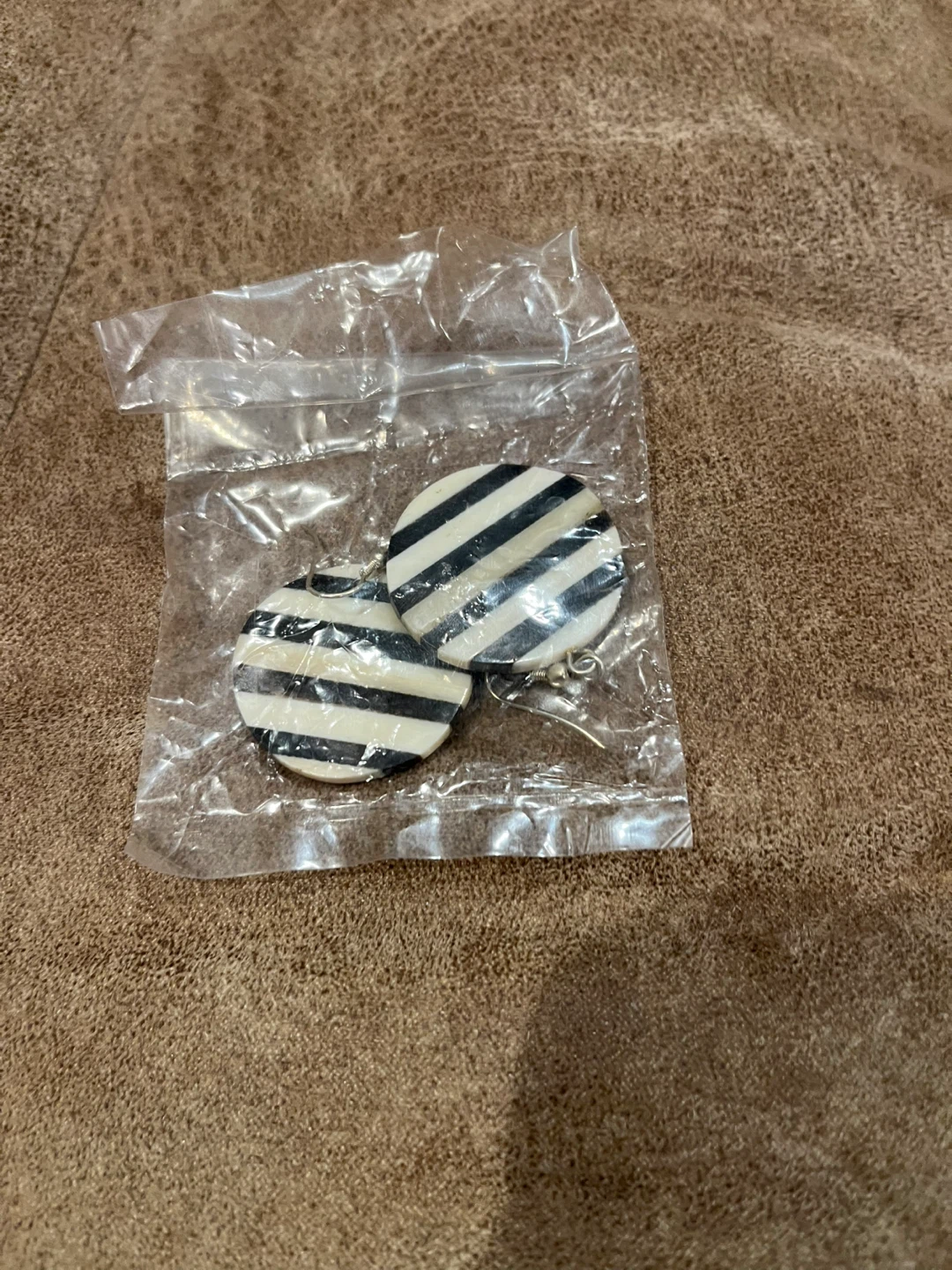 Round Striped Earrings🥕 - photo 2