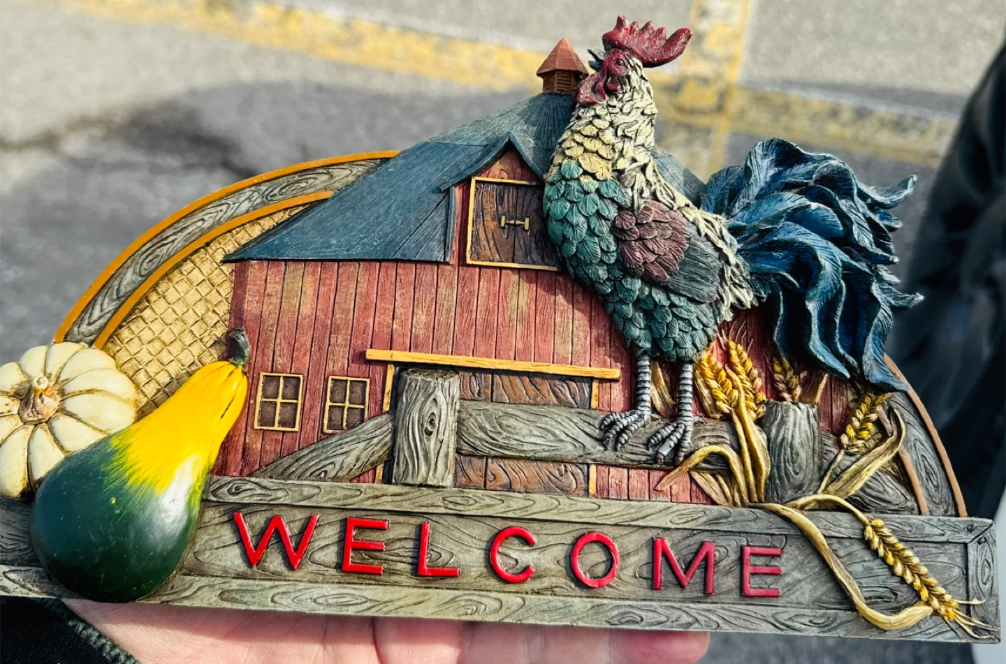 Rooster Welcome Sign