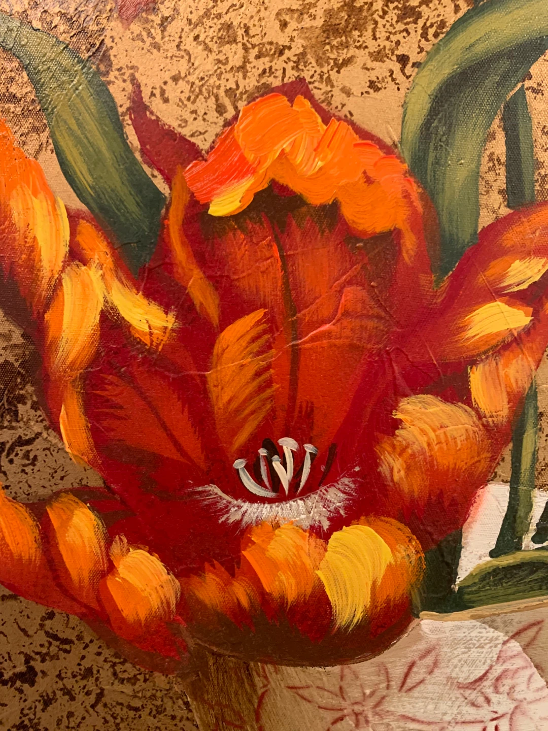 Oil Painting of Tulips in a Vase - photo 4