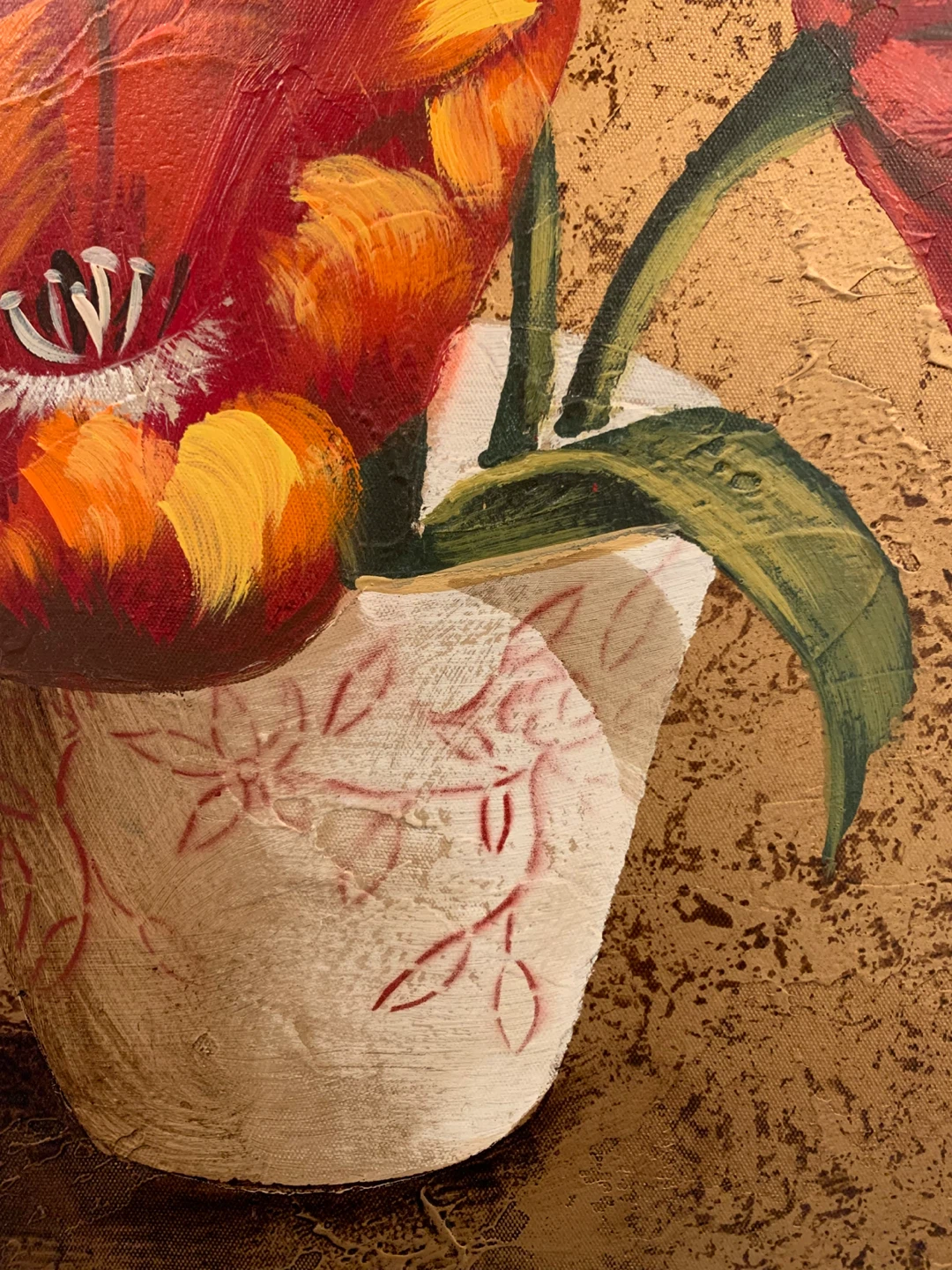 Oil Painting of Tulips in a Vase - photo 3
