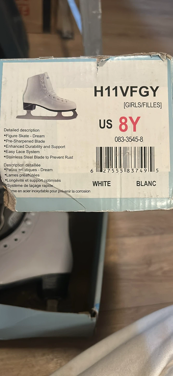 Girls Figure Ice Skates - White, US 8Y - photo 3