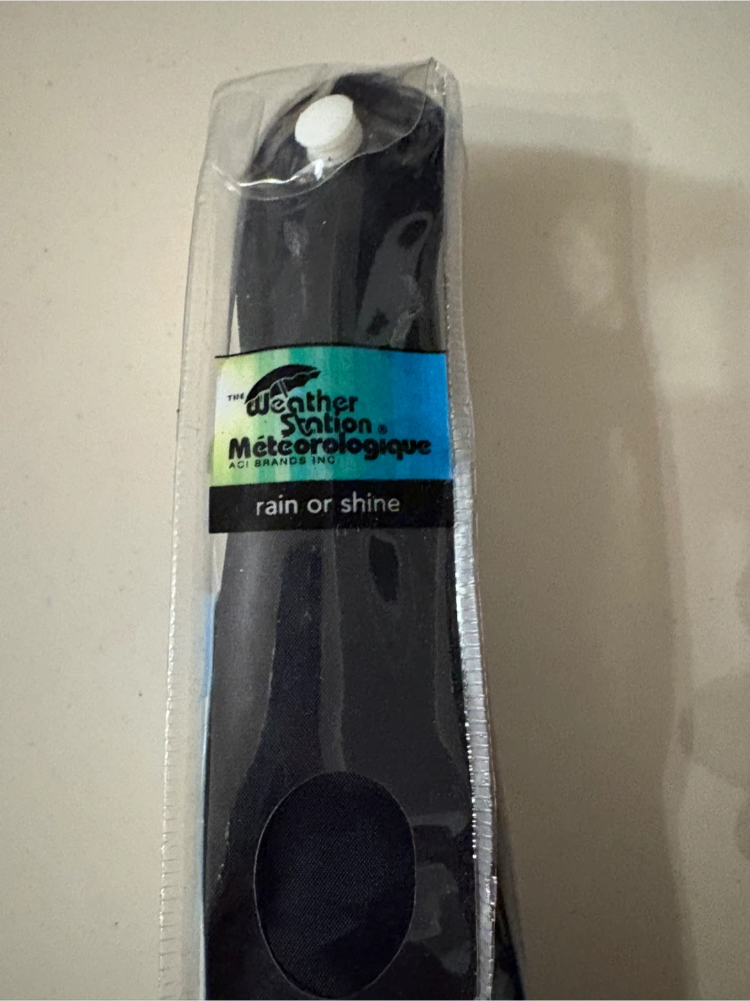 Weather Station Compact Travel Umbrella Black - photo 2