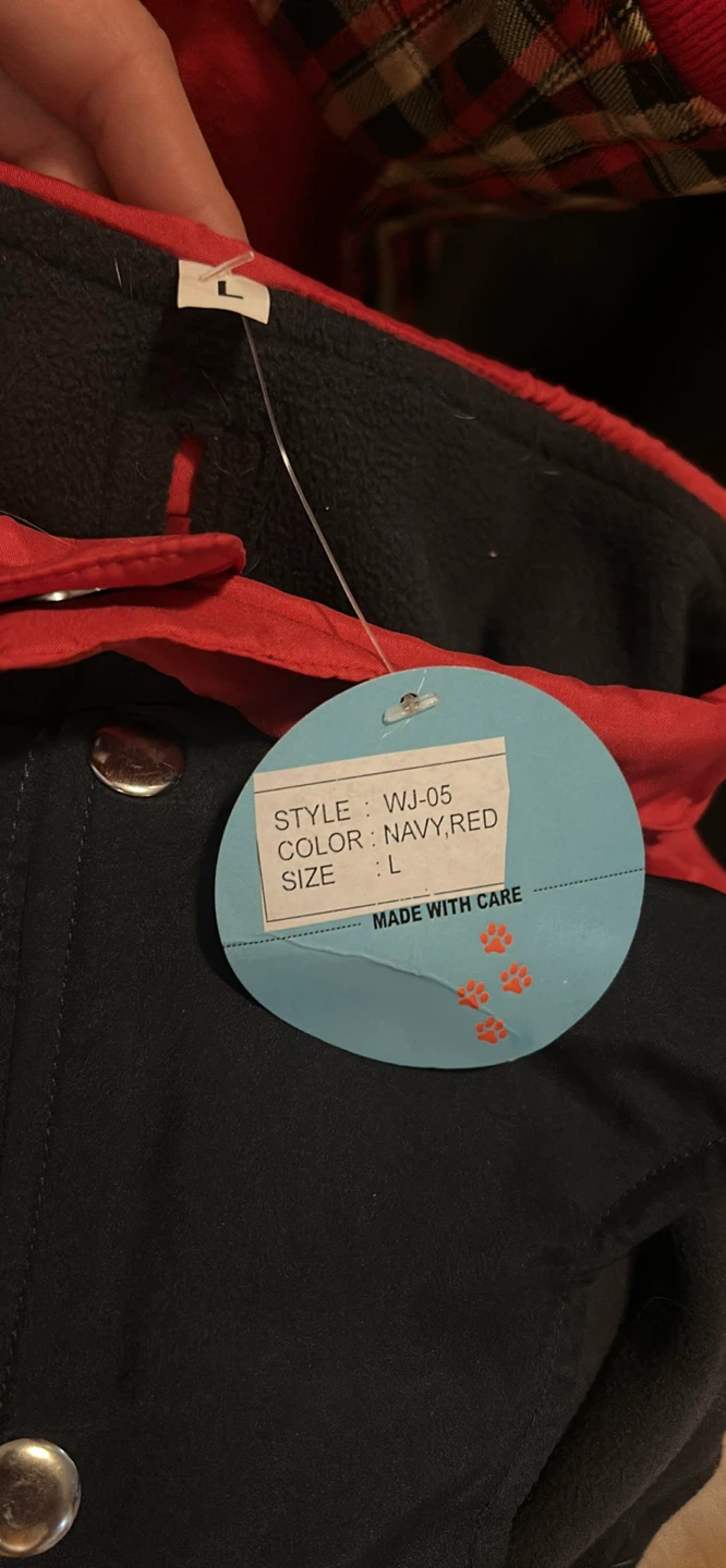 Barks & Wags Dog Coat Navy Red Size L - photo 5