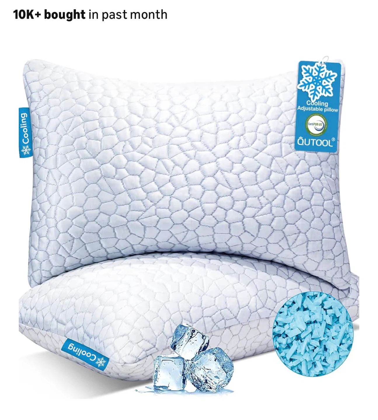 Two Cooling Adjustable Pillow