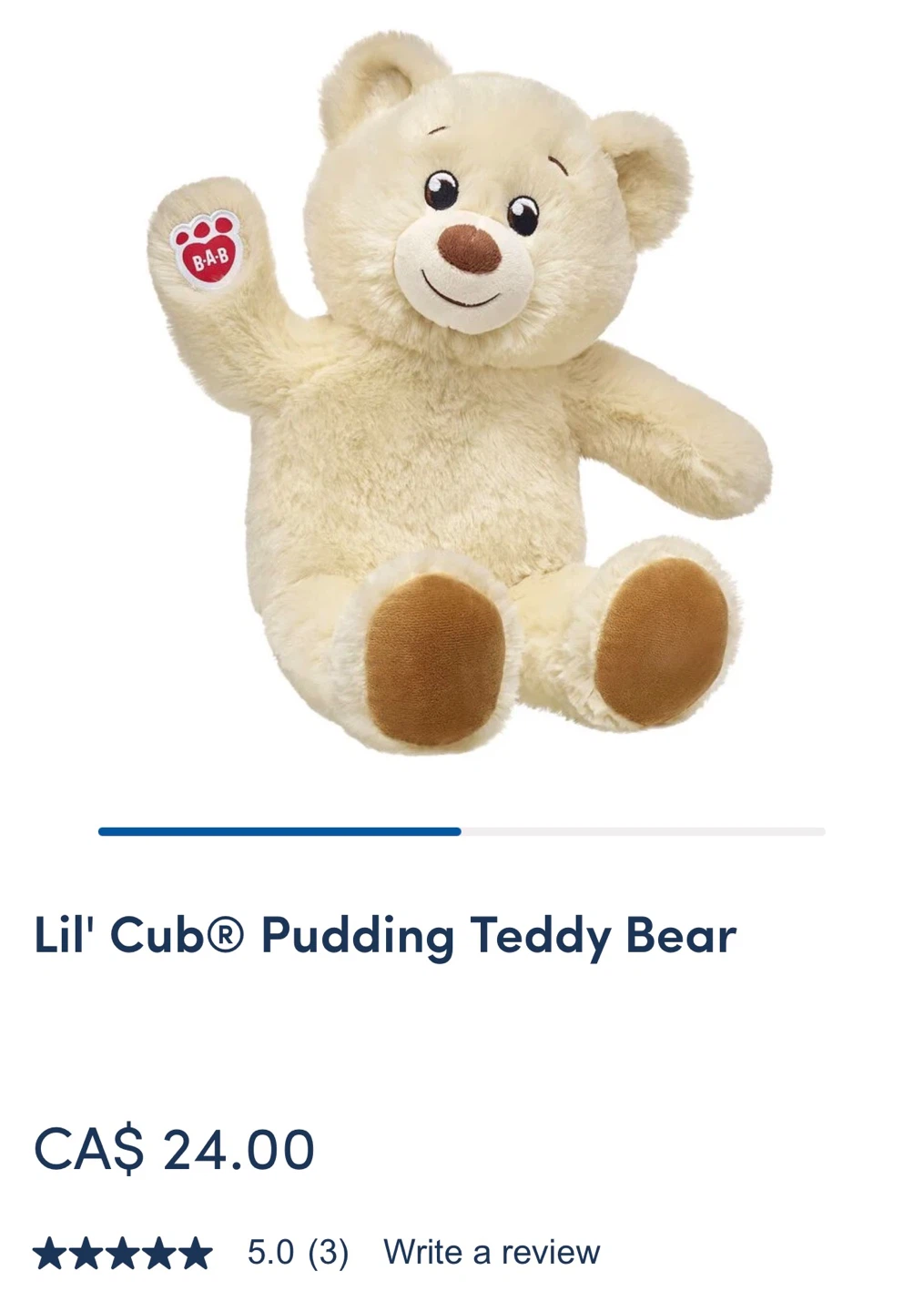Build-A-Bear Lil' Cub Pudding Teddy Bear - photo 5