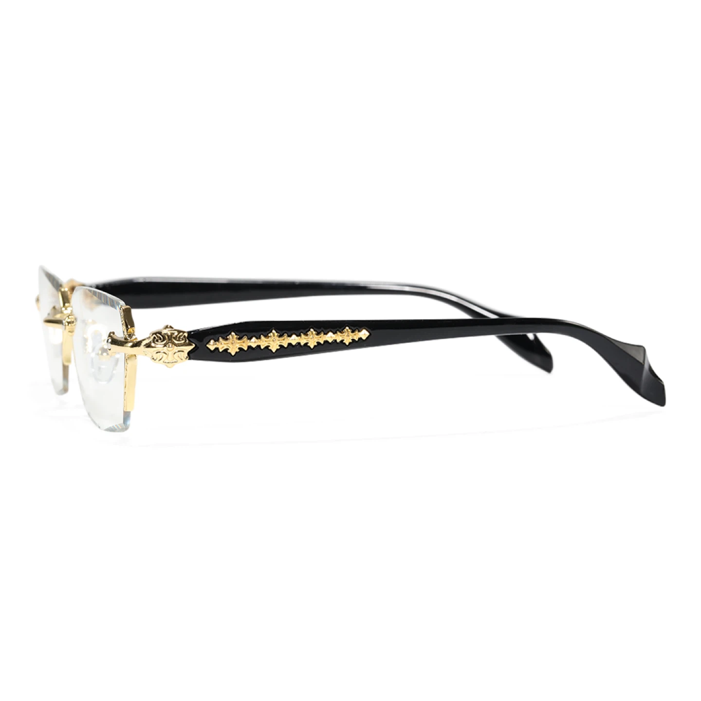 Gold and Black Rimless Eyeglasses - photo 3