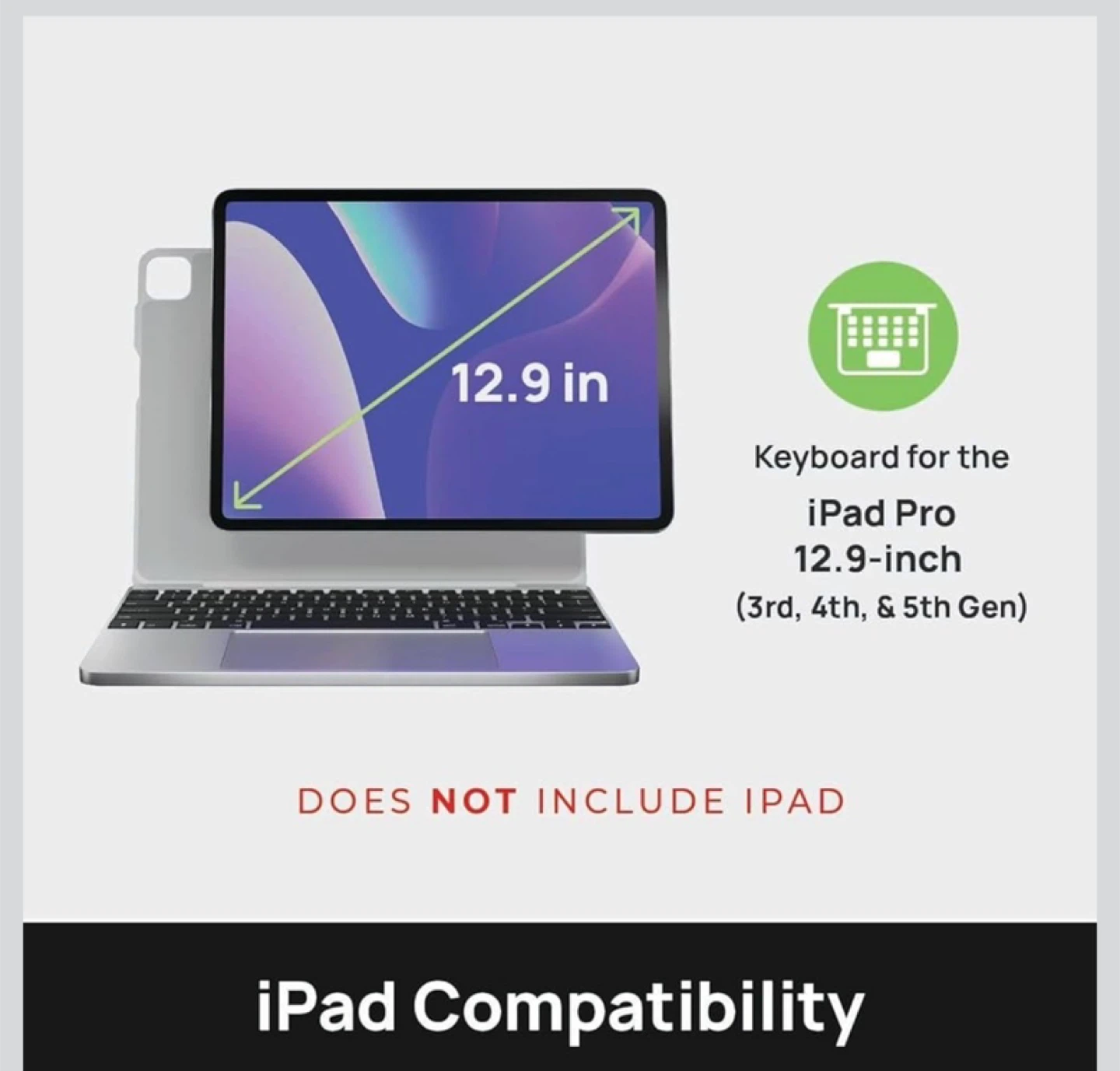 Brydge MAX+ for 12.9" iPad Pro (3rd/4th/5th Gen)