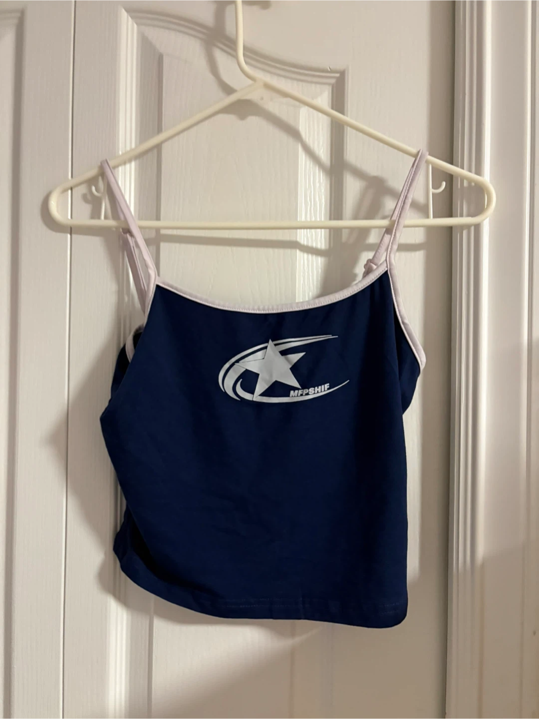 MFPSHIF Navy Blue Camisole with Star Graphic