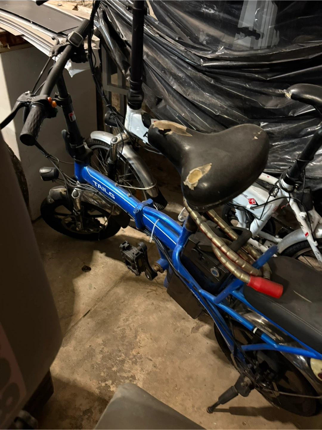 TAILS Folding Electric Bike - Blue