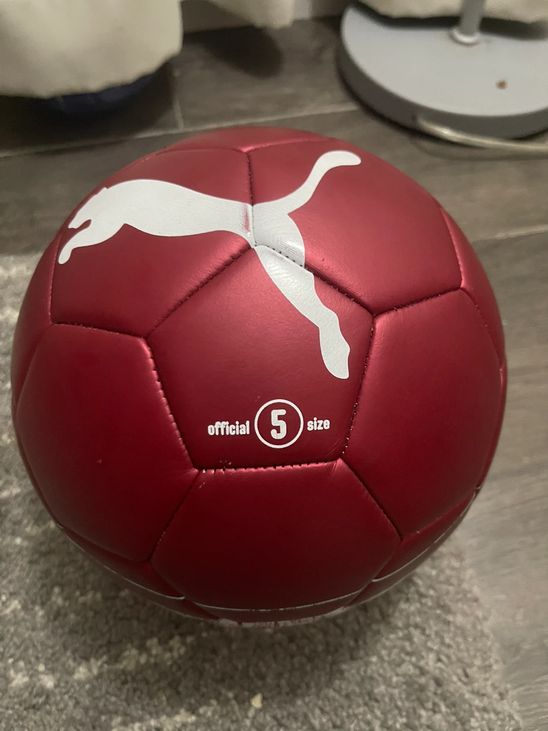 Puma Official Size 5 Soccer Ball - Red