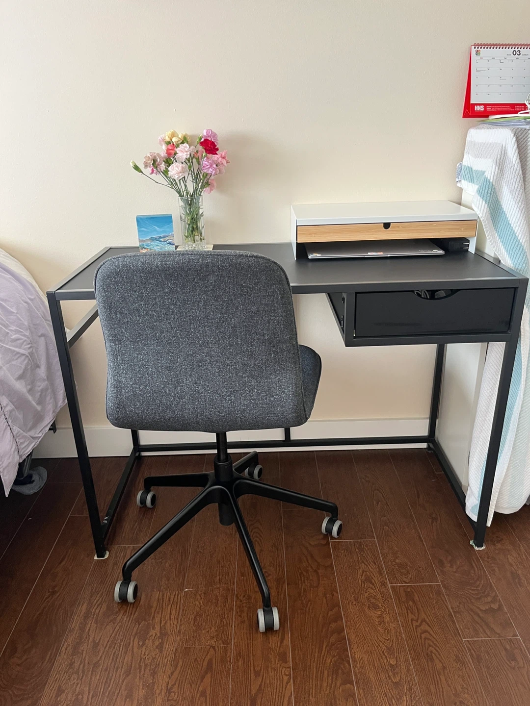 IKEA LÄNGFJÄLL Office Chair - Upholstery Gunnared Grey - photo 4