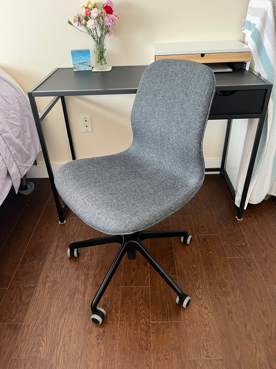 IKEA LÄNGFJÄLL Office Chair - Upholstery Gunnared Grey - photo 3