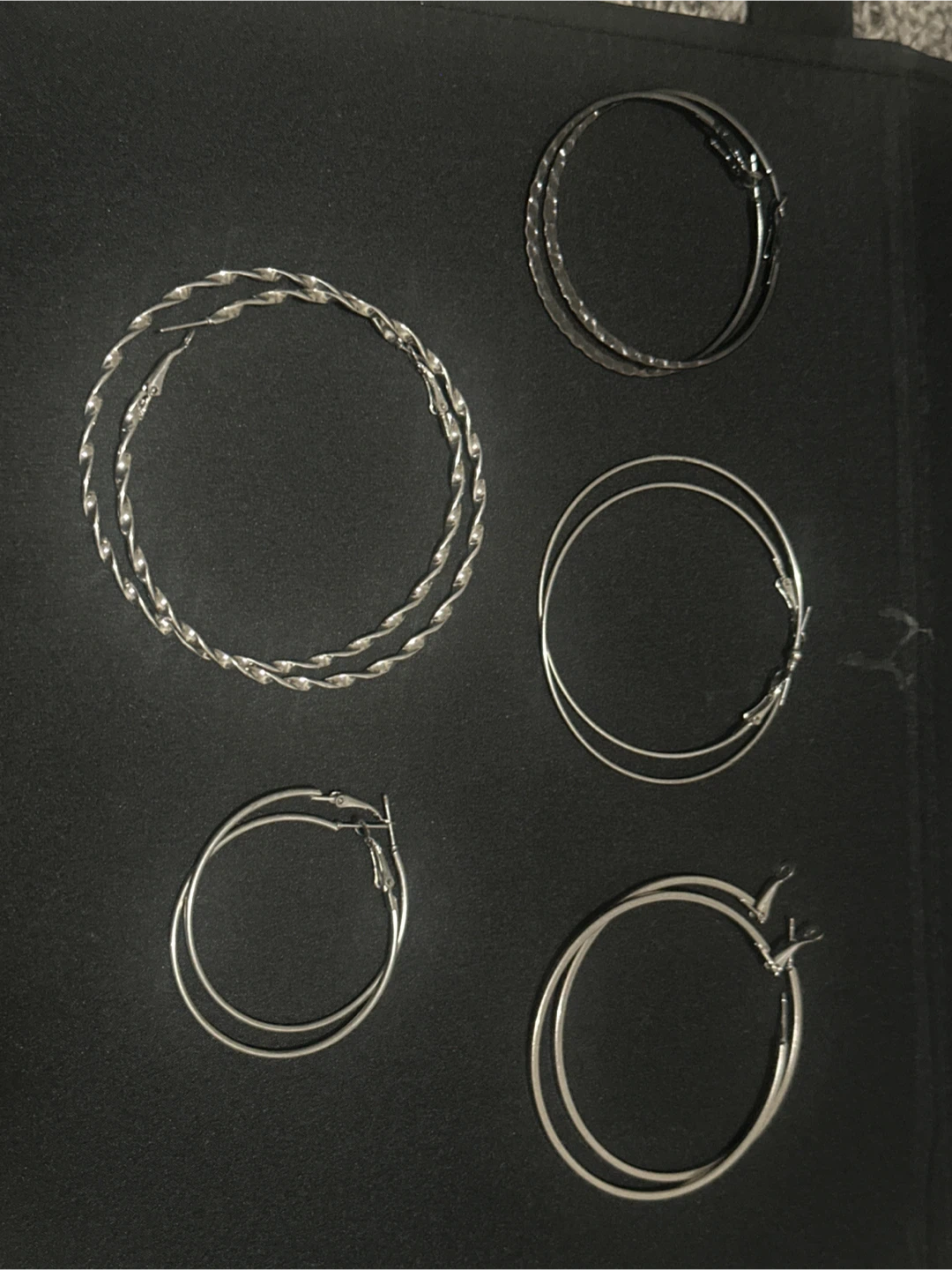 Set of 5 Hoop Earrings