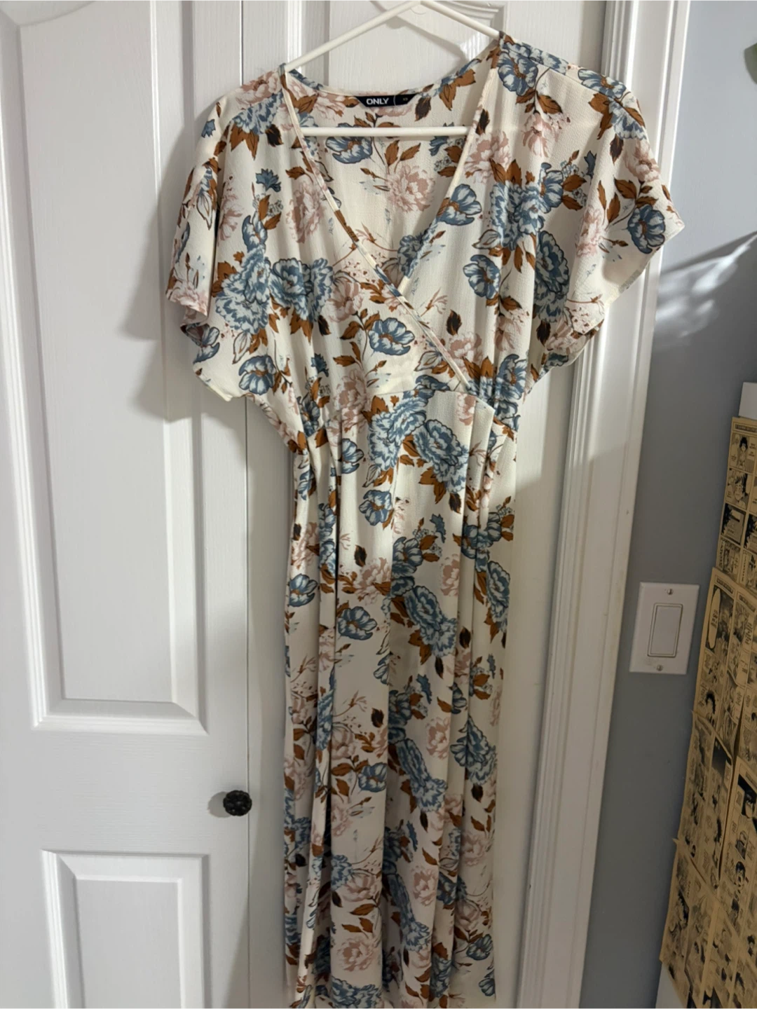ONLY Floral Wrap Maxi Dress XS
