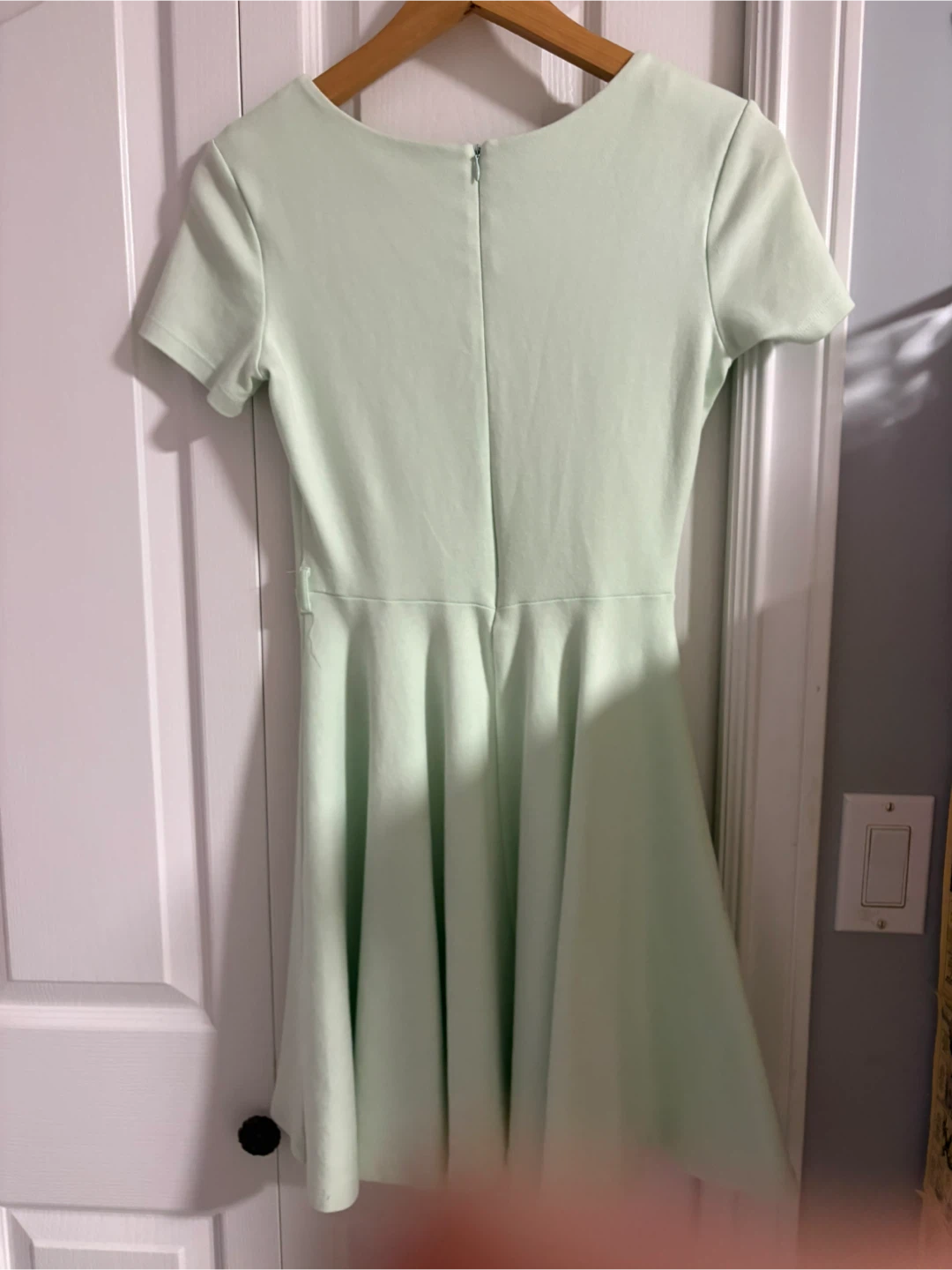 H&M Light Green Short Sleeve Fit and Flare Dress - photo 2