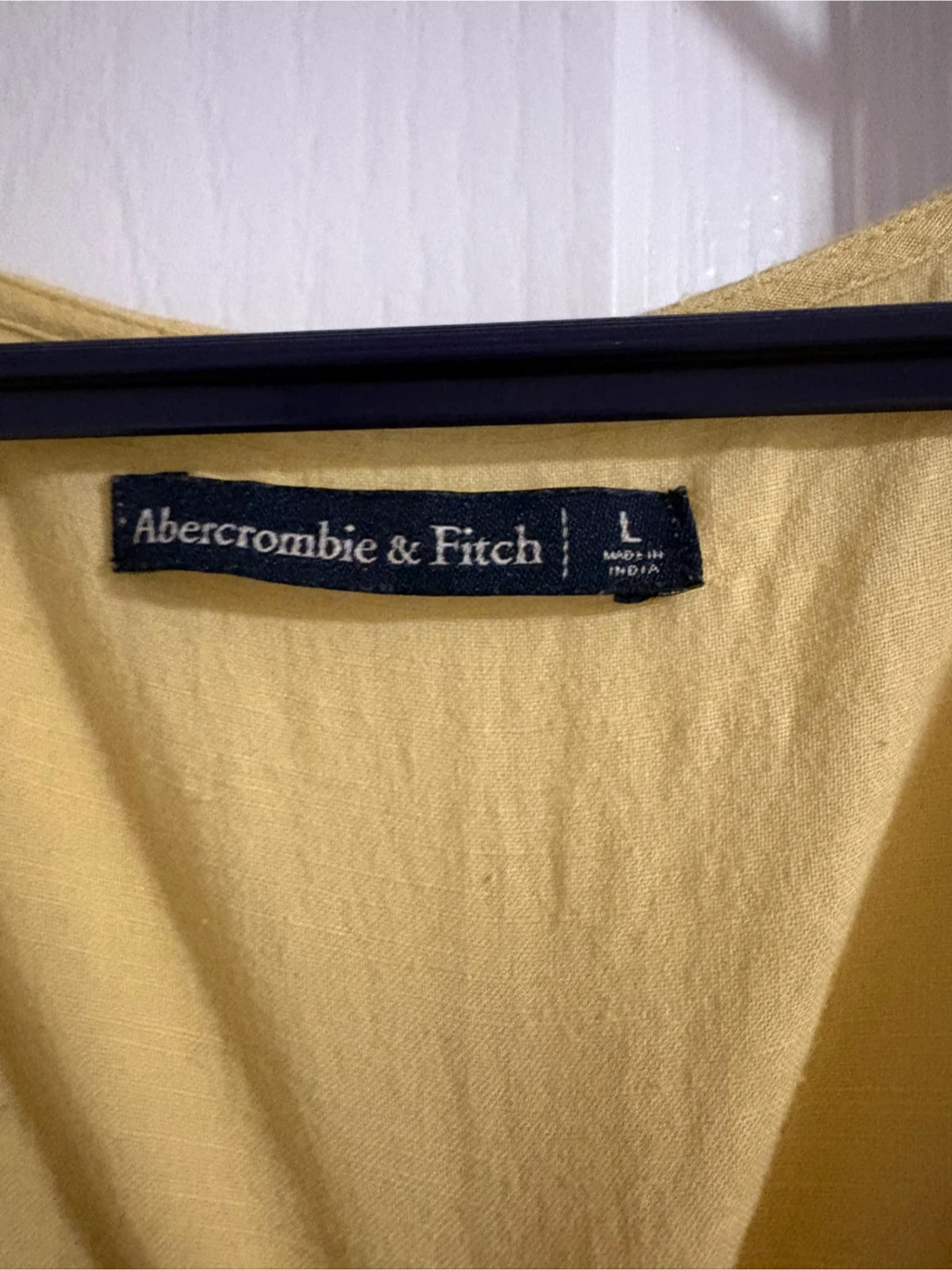 Abercrombie & Fitch Yellow Button-Up Dress Size L - photo 2