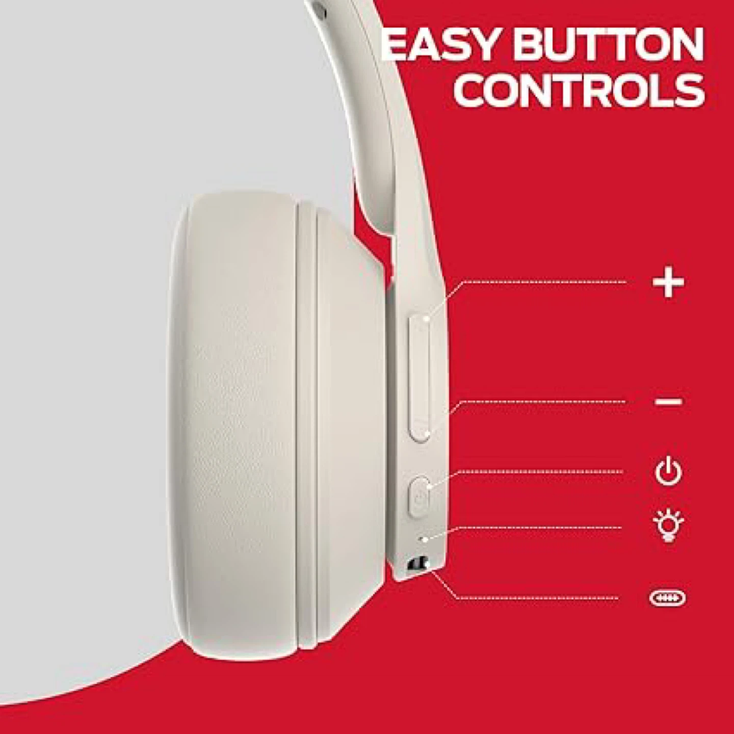 Monster Mission 100 Wireless Over-Ear Headphones - Cream - photo 4