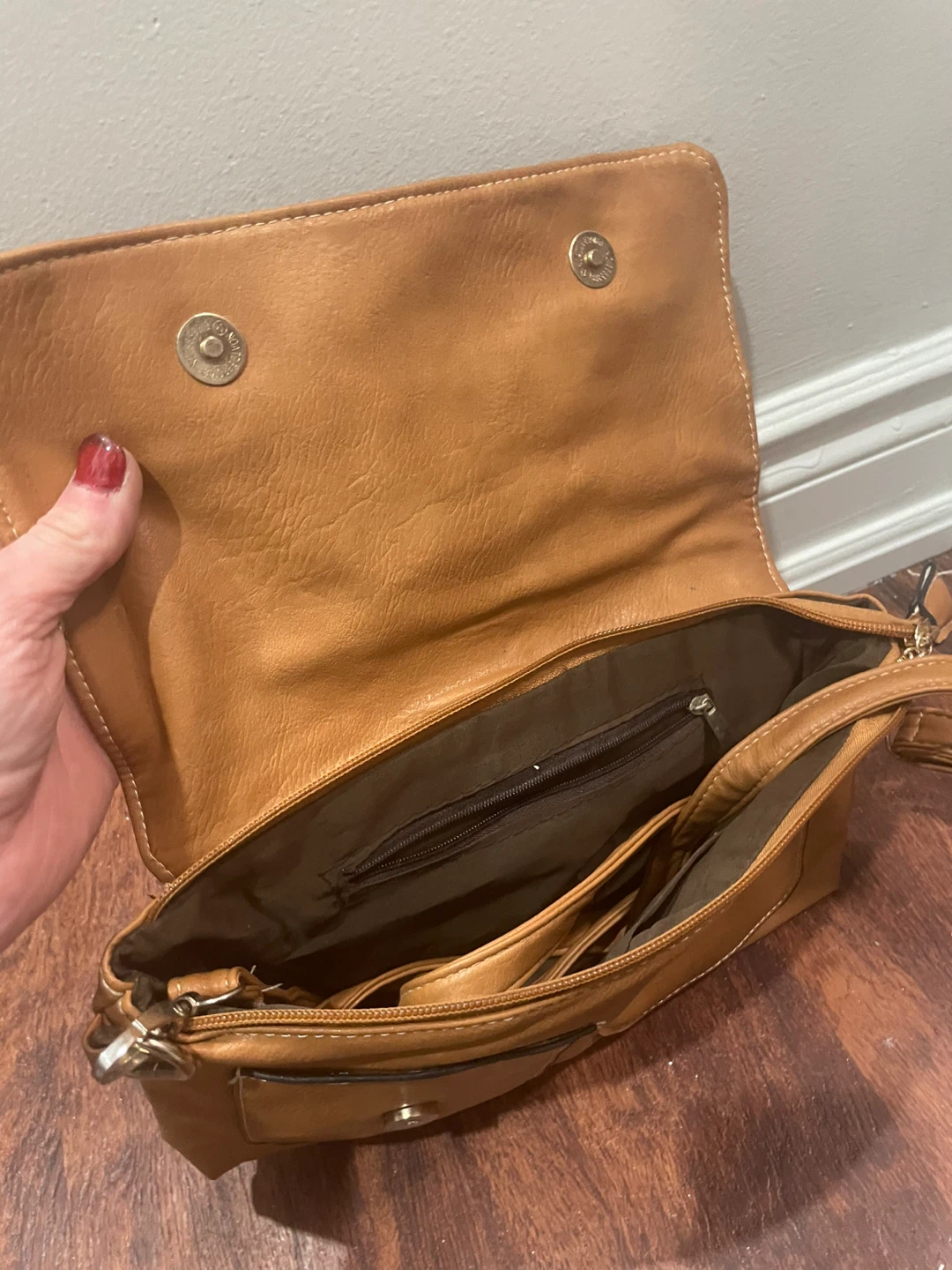 Brown Faux Leather Clutch Purse with Tassel - photo 2