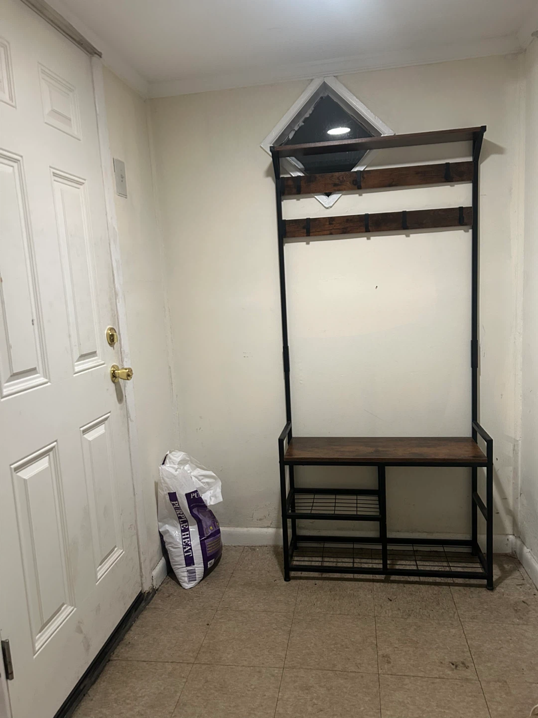 Hall Tree with Bench and Coat Hooks - photo 3